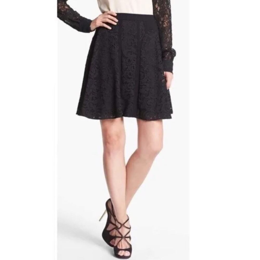 Diane Von Furstenberg Radella Lace Black Skirt